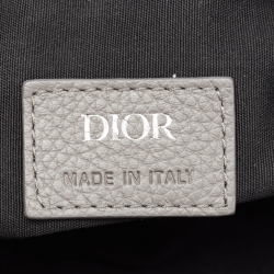 Dior Grey Leather Saddle Bag