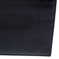 Dior Black Monogram Leather Bifold Wallet