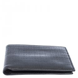 Dior Black Monogram Leather Bifold Wallet