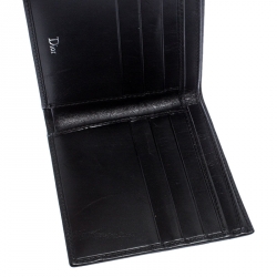 Dior Black Monogram Leather Bifold Wallet