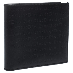  Dior Black Leather Bifold Wallet