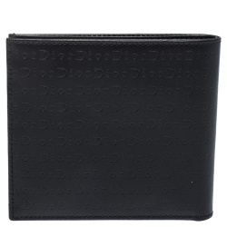  Dior Black Leather Bifold Wallet
