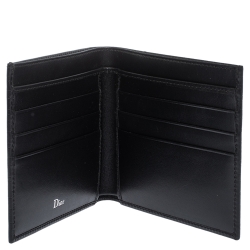  Dior Black Leather Bifold Wallet