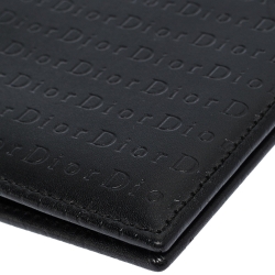  Dior Black Leather Bifold Wallet