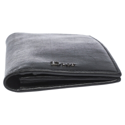 Dior Black Leather Bifold Wallet