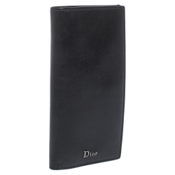 Dior Black Leather Bifold Wallet