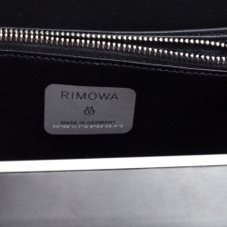 Pre Owned Dior x Rimowa Black Aluminum and Leather Personal Clutch Bag