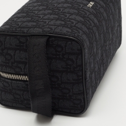 Dior Black Oblique Canvas Lingot Toiletry Case