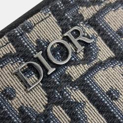 Dior Blue Oblique Canvas Clutch Bag