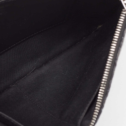 Dior Black Oblique Canvas and Leather Zip Slim Pouch