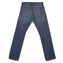 Dior Blue Washed Faded Effect Distressed Denim Jeans S