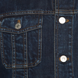 Dior Indigo Dark Wash Denim Button Front Jacket XXL