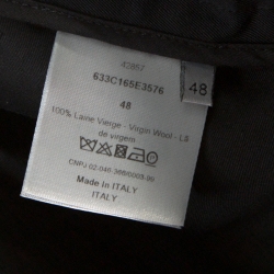 Dior Homme Black Wool Elasticized Waist Relaxed Trousers M