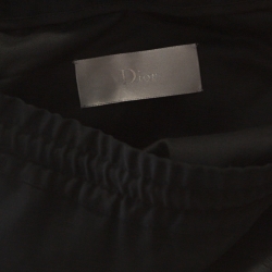 Dior Homme Black Wool Elasticized Waist Relaxed Trousers M