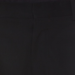 Pre Owned Dior Black Wool Logo Panel Detail Shorts S