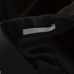 Dior Black Wool Logo Panel Detail Blazer XS 