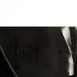Dior Blue Denim Distressed Pocket Slim Fit Jeans S