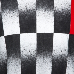 Pre Owned Dior Homme Monochrome Checker Print Cotton V Neck T-Shirt L