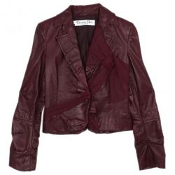 Christian Dior Leather Bow Jacket L