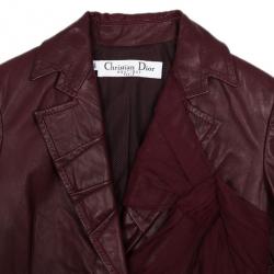 Christian Dior Leather Bow Jacket L