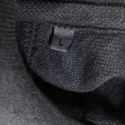 مملوكة مسبقًا Dior Homme Grey Cotton Pique Logo Embroidered Fitted Polo T-Shirt L