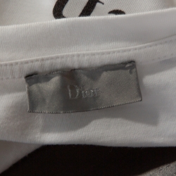Dior Homme White Cotton Logo Print Short Sleeve T Shirt M 