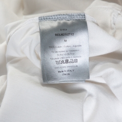 Dior Homme White Cotton Logo Print Short Sleeve T Shirt M 