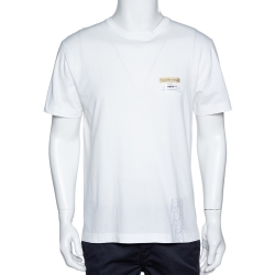 Pre Owned Dior Limited Edition 03 Marignan Customized Visitor Patch Crew Neck T-Shirt M
