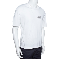 Pre Owned Dior Homme White Cotton Jersey Atelier Print T-Shirt L
