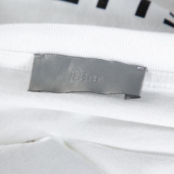 Pre Owned Dior Homme White Cotton Jersey Atelier Print T-Shirt L