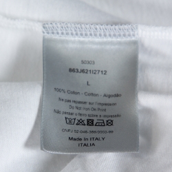 Pre Owned Dior Homme White Cotton Jersey Atelier Print T-Shirt L