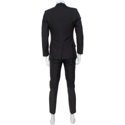 Dior Black Wool Two Button Suit S