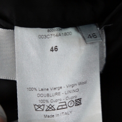Dior Black Wool Two Button Suit S