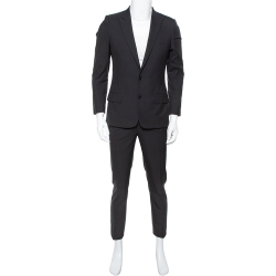 Dior Black Wool Two Button Suit S