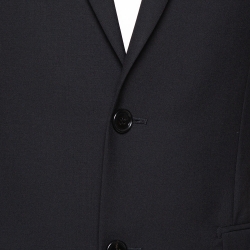Dior Black Wool Two Button Suit S