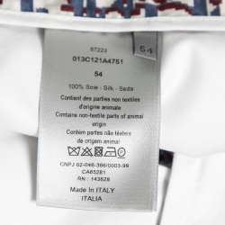Dior Blue Oblique Pixel Printed Silk Shorts XXL