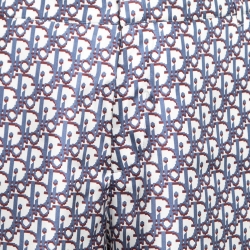 Dior Blue Oblique Pixel Printed Silk Shorts XXL
