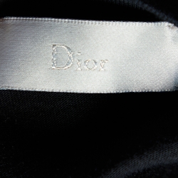 Pre Owned Dior Homme Dior By Dior Black Embroidered Cotton Knit T-Shirt M