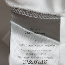 Dior White Jersey Atelier Print Crew Neck T-Shirt L