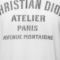 Dior White Jersey Atelier Print Crew Neck T-Shirt L