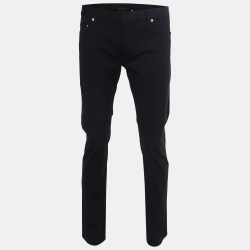 Pre Owned Dior Black Stretch Denim Jeans XL Waist 37"