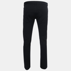 Pre Owned Dior Black Stretch Denim Jeans XL Waist 37"
