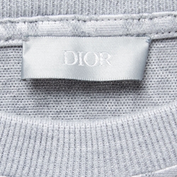 Dior Grey Oblique Jacquard Knit T-Shirt M