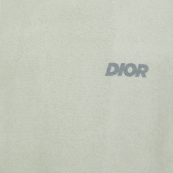 Pre Owned Dior Homme Logo printed Terry Cotton Crewneck T-Shirt S