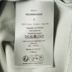 Pre Owned Dior Homme Logo printed Terry Cotton Crewneck T-Shirt S