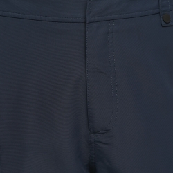 Pre Owned Dior Homme Navy Blue Nylon Blend Buckle Detailed Shorts S