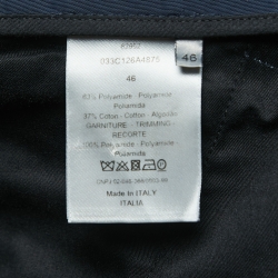 Pre Owned Dior Homme Navy Blue Nylon Blend Buckle Detailed Shorts S