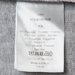 Pre Owned Dior X Daniel Arsham Grey Oblique Jacquard Knit T-Shirt XXXL