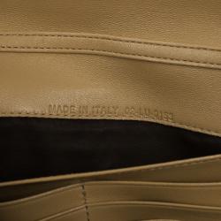 Pre Owned Christian Dior Beige Cannage Lambskin 'Lady Dior' Continental Wallet