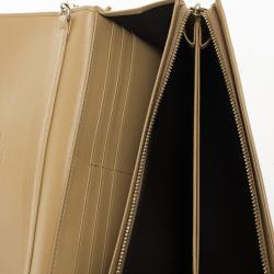 Pre Owned Christian Dior Beige Cannage Lambskin 'Lady Dior' Continental Wallet
